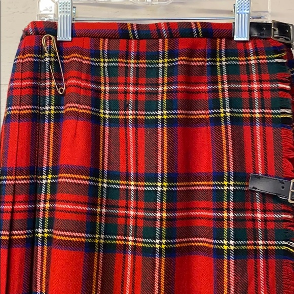 ViNtAgE MAXI Brendella Tartan Pleated Wrap Skirt - Picture 4 of 10